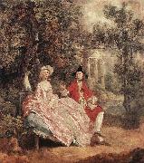 GAINSBOROUGH, Thomas Conversation in a Park sd oil painting artist